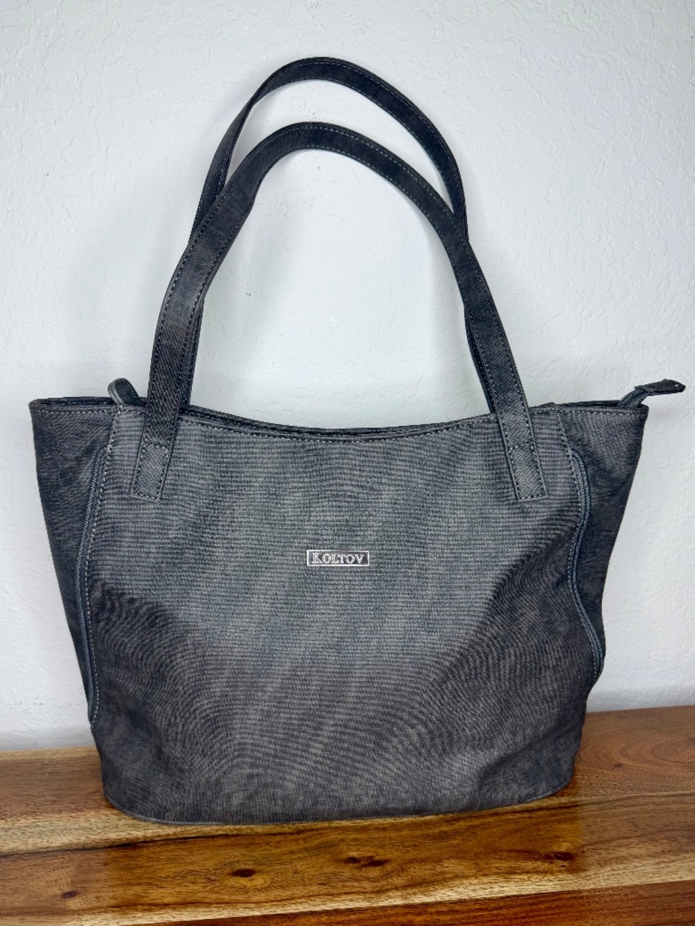 Koltov Gray Shoulder Tote Bag